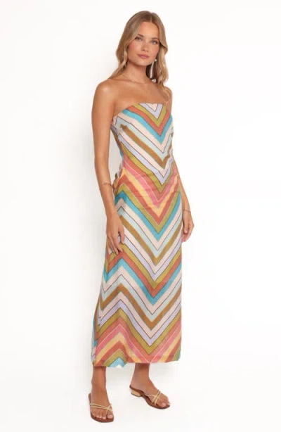 Petal And Pup Petal & Pup Lane Chevron Maxi Sundress In Brown
