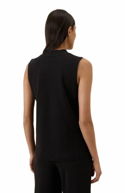 Pact Organic Cotton Airplane Mock Neck Shell In Black