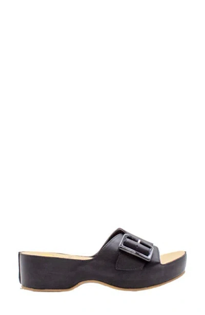 Volatile Bertha Platform Slide Sandal In Black