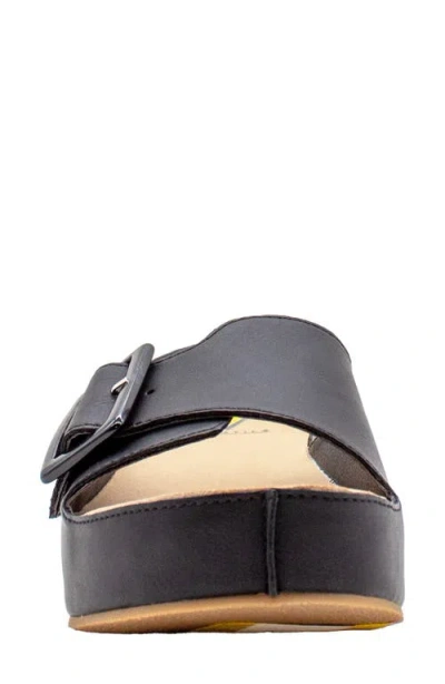 Volatile Bertha Platform Slide Sandal In Black