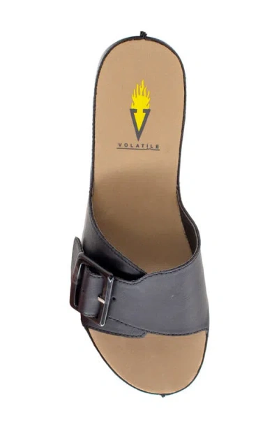 Volatile Bertha Platform Slide Sandal In Black