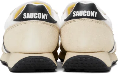 Saucony Black And White Leather Sneaker In White/black