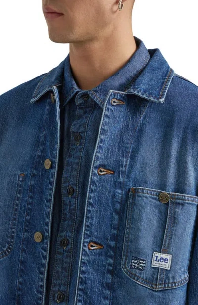 Lee Denim Chore Jacket In Mid Wash