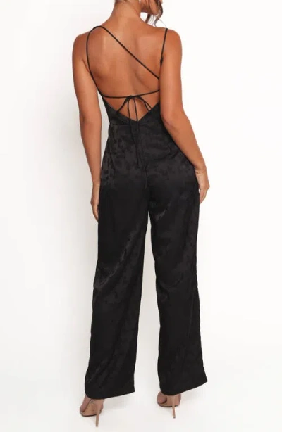 Petal And Pup Petal & Pup Asymmetric Neck Jacquard Jumpsuit In Black