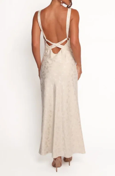 Petal And Pup Petal & Pup Malie Jacquard Satin Maxi Dress In Multi