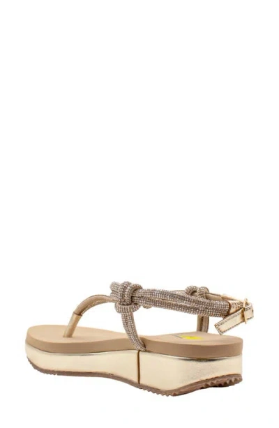 Volatile Calypso T-strap Sandal In Gold