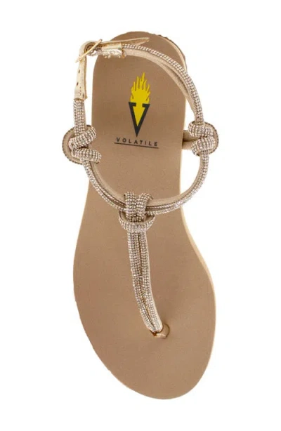 Volatile Calypso T-strap Sandal In Gold