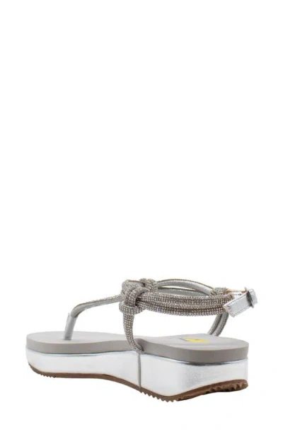 Volatile Calypso T-strap Sandal In Silver