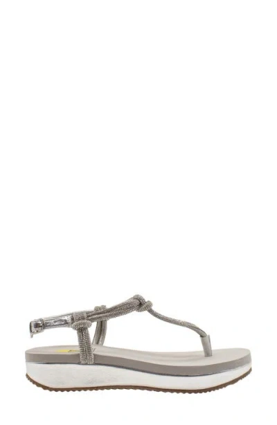 Volatile Calypso T-strap Sandal In Silver