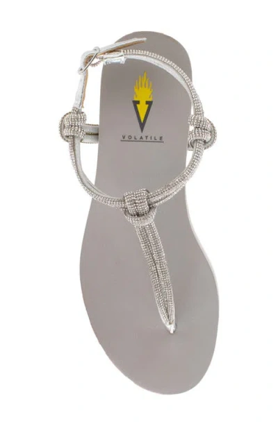 Volatile Calypso T-strap Sandal In Silver