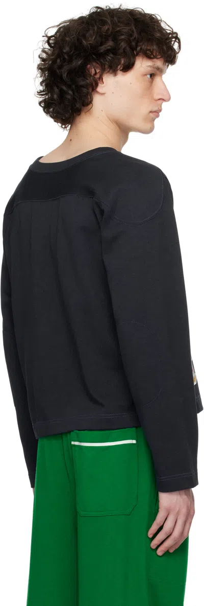 Bode Navy Rec Pullover Sweatshirt In Navy