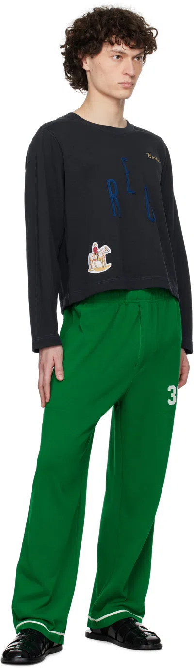Bode Navy Rec Pullover Sweatshirt In Navy