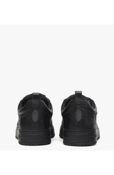 Mcm Neo Terrain Lo Sneakers In Monogram Leather In Black