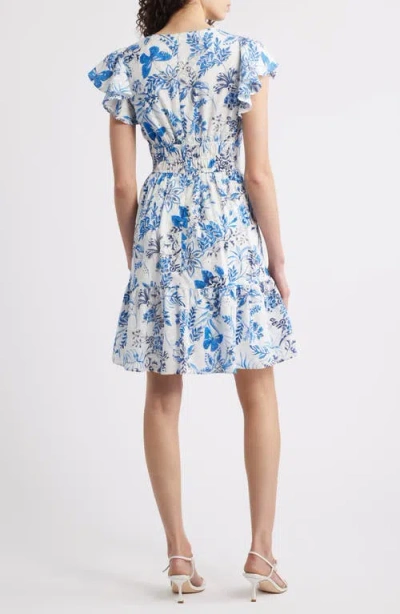 Eliza J Floral Print Tiered Dress In Multi