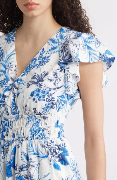 Eliza J Floral Print Tiered Dress In Multi