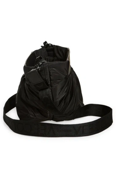 Veecollective Medium Caba Recycled Polyester Clutch In Black