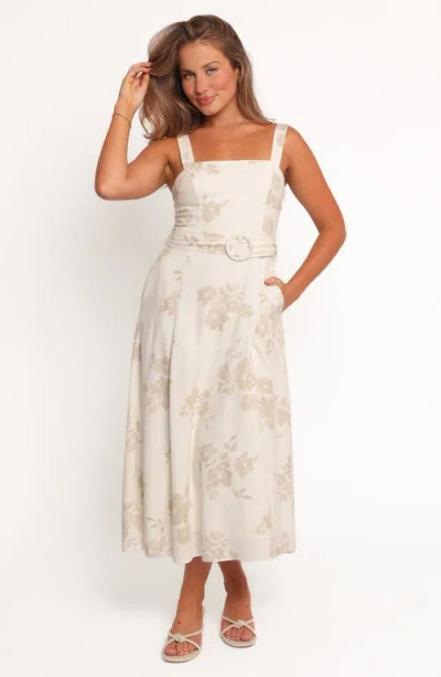 Petal And Pup Petal & Pup Liora Floral Belted Midi Sundress In Multi