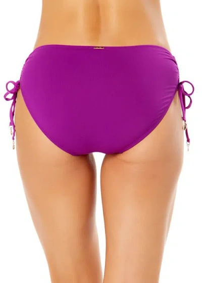 Anne Cole Side Tie Swim Bottom In Purple