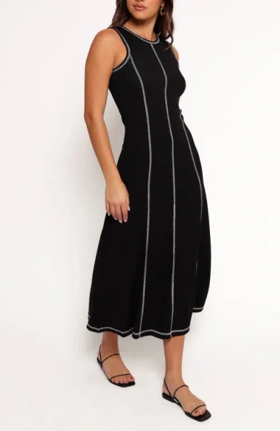 Petal And Pup Petal & Pup Kyrie Seamed Rib Midi Dress In Multi