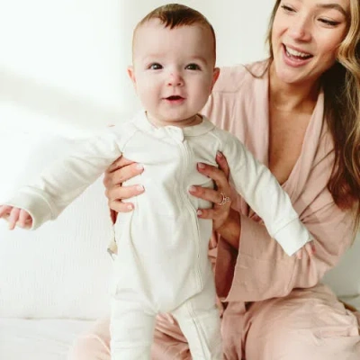Goumikids Goumi Grow With You Zippered Jumpsuit In Cloud