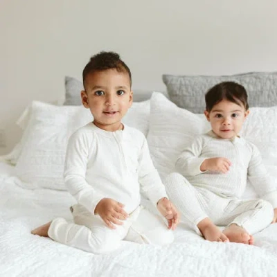 Goumikids Goumi Grow With You Zippered Jumpsuit In Cloud