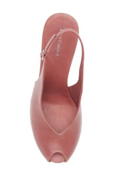Jeffrey Campbell Snoah Slingback Peep Toe Pump In Dark Pink