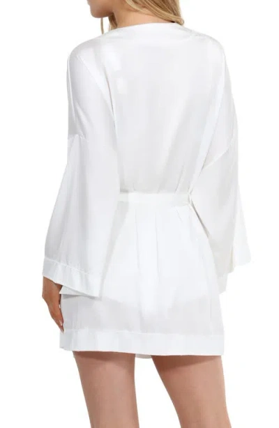 Honeydew Love Story Stretch Satin Robe In White
