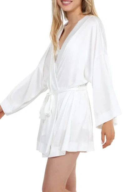 Honeydew Love Story Stretch Satin Robe In White