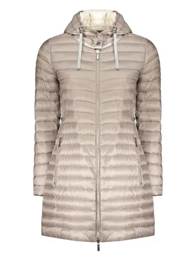 Moorer Snap Button Fastening Down Jacket In Neutrals