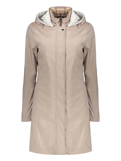 Moorer Jacket With Zip And Button Fastening In Neutrals