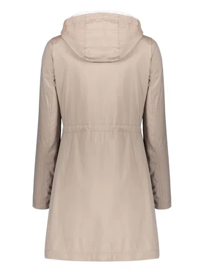 Moorer Jacket With Zip And Button Fastening In Neutrals