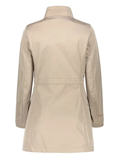 Moorer Jacket With Zip And Button Fastening In Neutrals