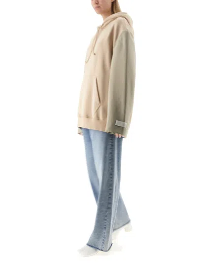 Mm6 Maison Margiela Sweatshirt With Logo In Beige