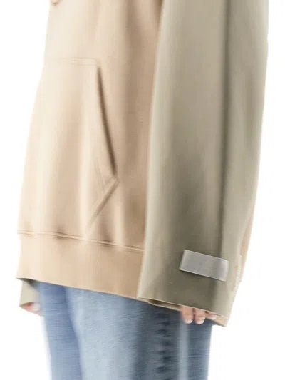 Mm6 Maison Margiela Sweatshirt With Logo In Beige