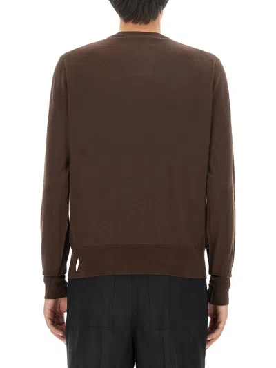 Pt Torino Man Sweater Cocoa Size 42 Virgin Wool In Brown