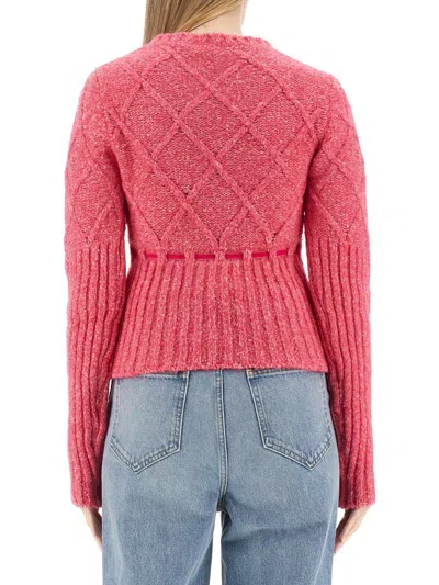 Cormio Oma 5 Embroidered Wool Blend Sweater In Purple
