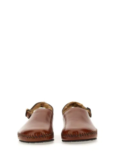 Hereu Cargol" Shearling Slingback In Brown