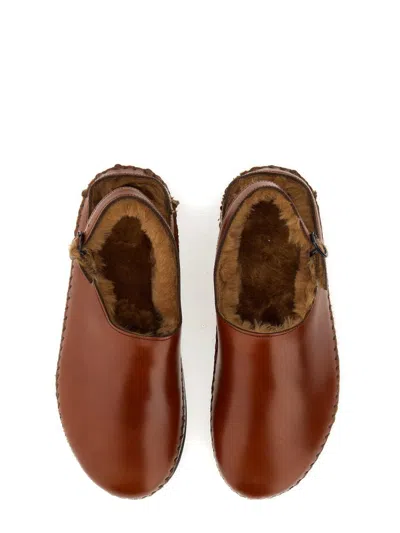 Hereu Cargol" Shearling Slingback In Brown