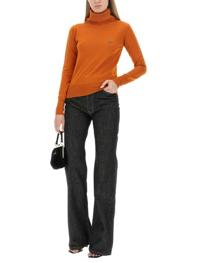 Vivienne Westwood Giulia Turtleneck Jersey In Orange