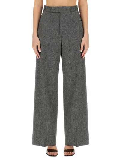 Vivienne Westwood Tailored Straight Wool Pants In Grey