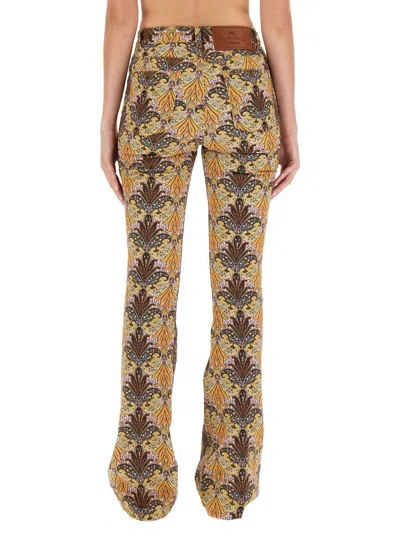 Etro Paisley High-rise Flared Jeans In Multicolour