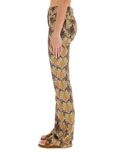 Etro Paisley High-rise Flared Jeans In Multicolour