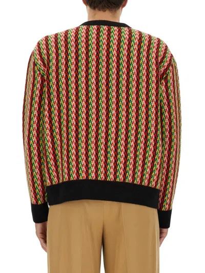 Shop Lanvin Merino Wool Sweater In Multicolour