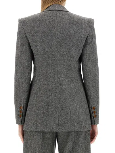 Vivienne Westwood Double-breasted Wool Jacket With Contrasting Buttons In Multicolour