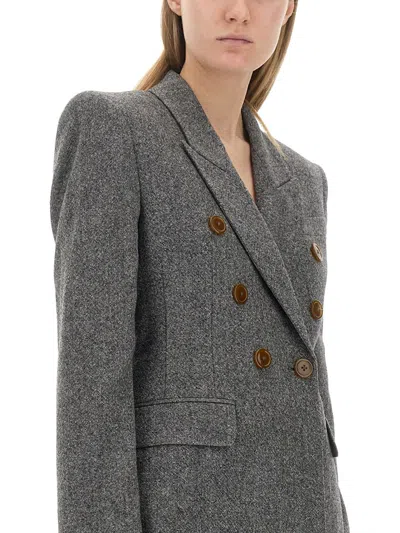Vivienne Westwood Double-breasted Wool Jacket With Contrasting Buttons In Multicolour