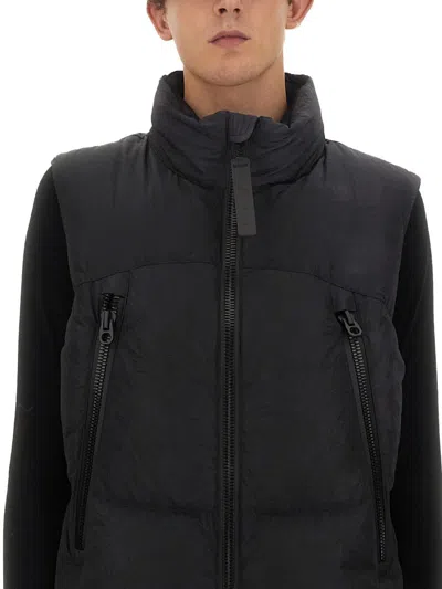 Jg1 Casual Black Jacket With High Collar In Black