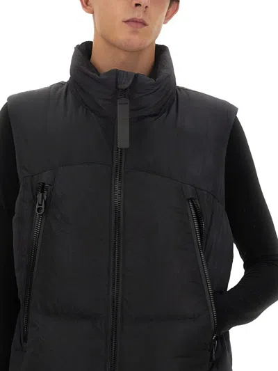 Jg1 Casual Black Jacket With High Collar In Black