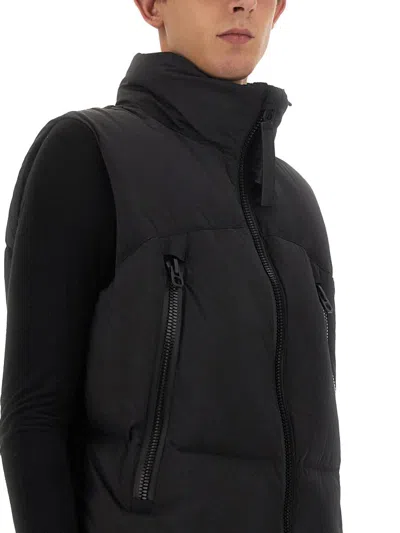 Jg1 Casual Black Jacket With High Collar In Black