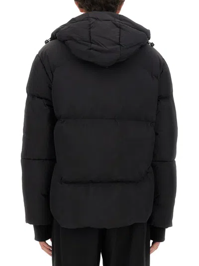 Jg1 Casual Black Jacket With High Collar In Black