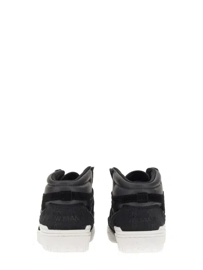 Junya Watanabe High-top Sneakers With Textured Upper And Rubber Sole In Black